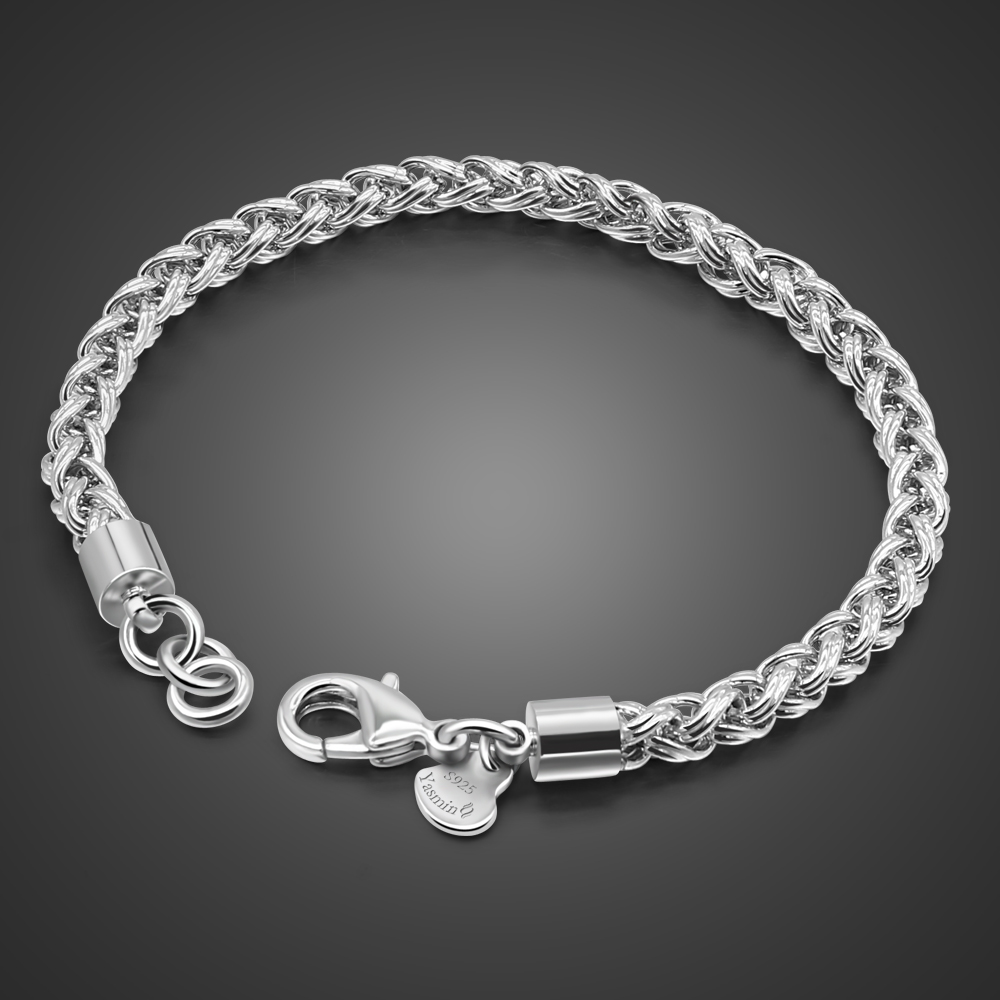 Ethnic Wear In Fashion - Men's Solid 925 Sterling Silver Bracelet