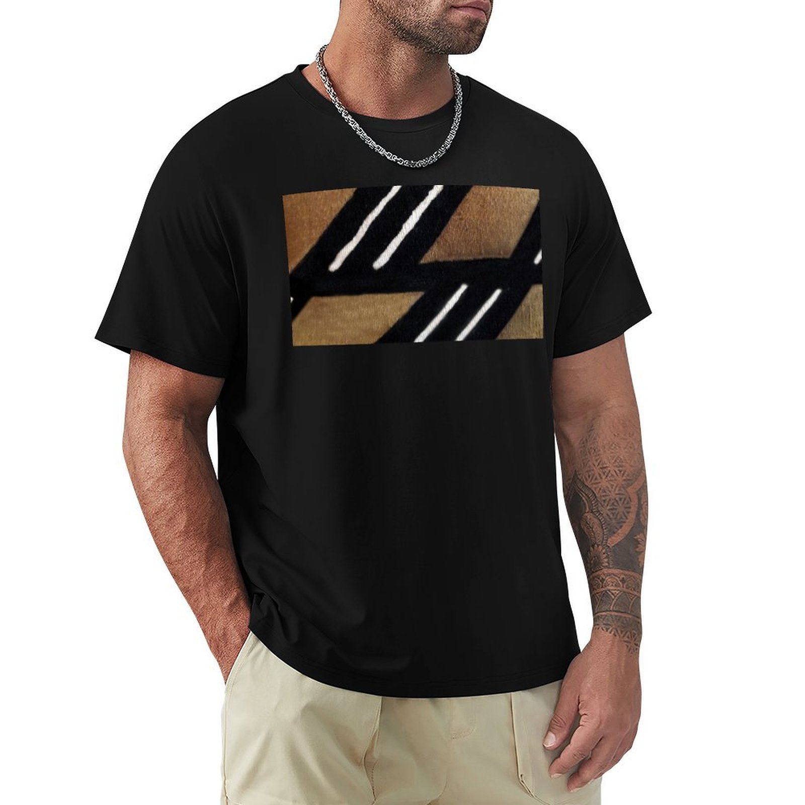 African Mudcloth T-Shirt Casua - огляд і ціна Mudcloth Print Top