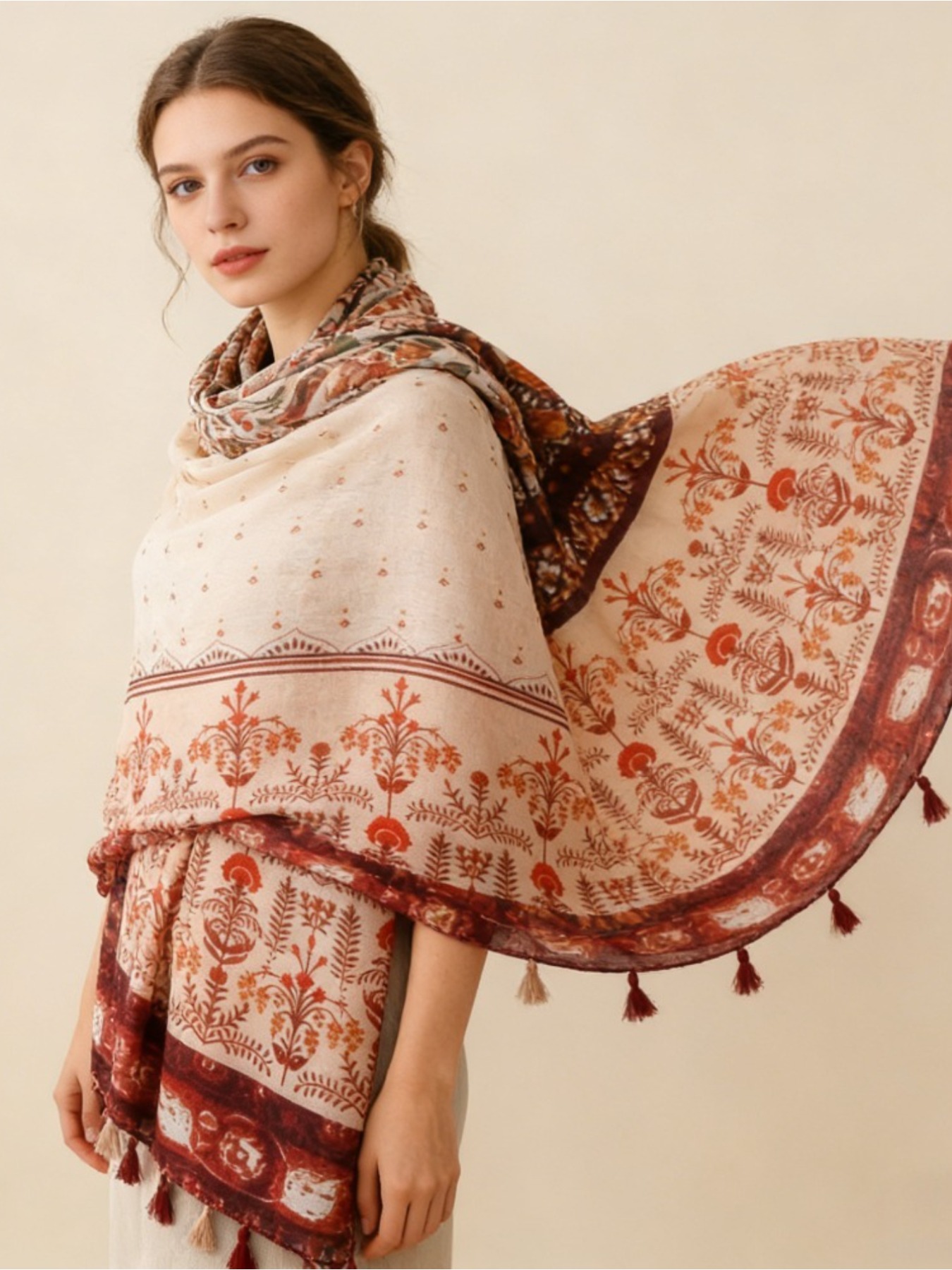 1Pc French retro printing atmo - огляд і ціна Go Ethnic Fashion