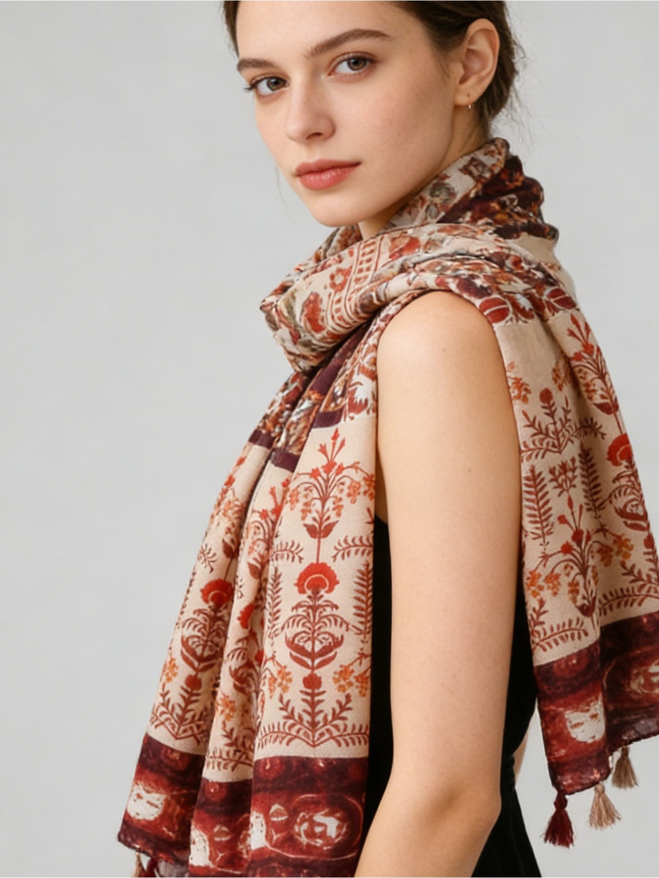 1Pc French retro printing atmo - огляд і ціна Go Ethnic Fashion