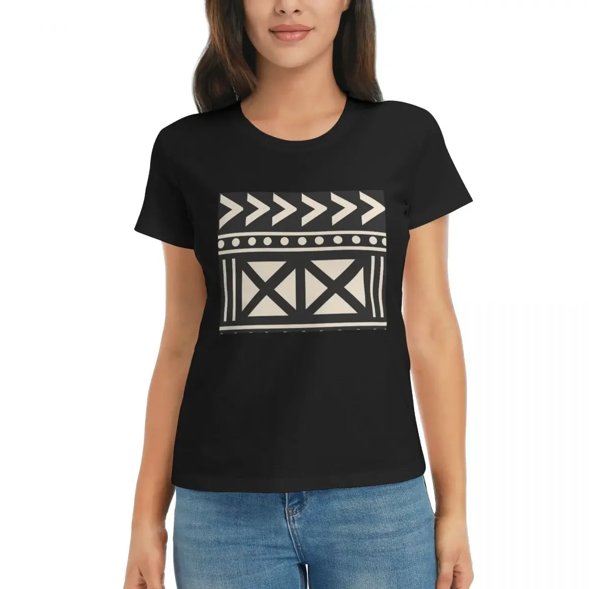 Women T-Shirt African Mud Clot - огляд і ціна Mudcloth Print Top