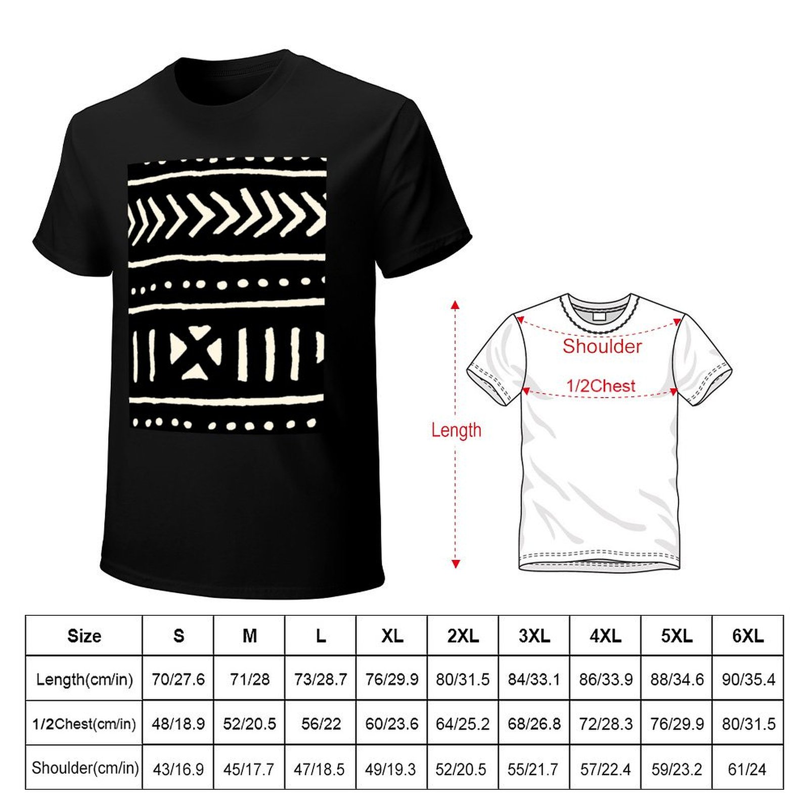 african mud cloth black and wh - огляд і ціна Mudcloth Print Top