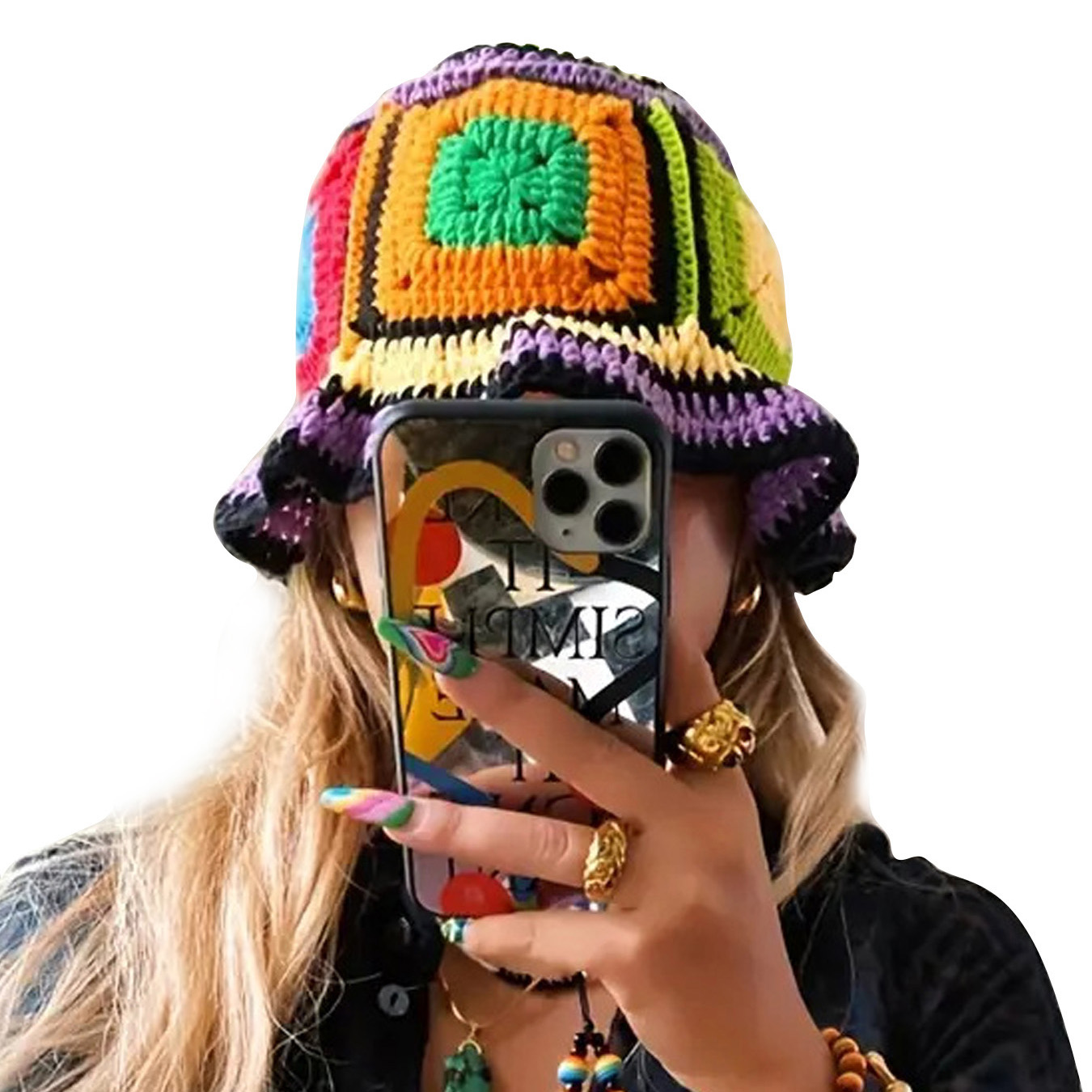 Purple-Edged Zuma Hat, Hand-Kn - огляд і ціна Go Ethnic Fashion