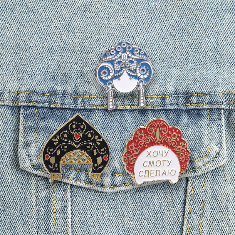 Russian Kokoshnik Enamel Pins  - огляд і ціна Ethnic Fashion Quotes