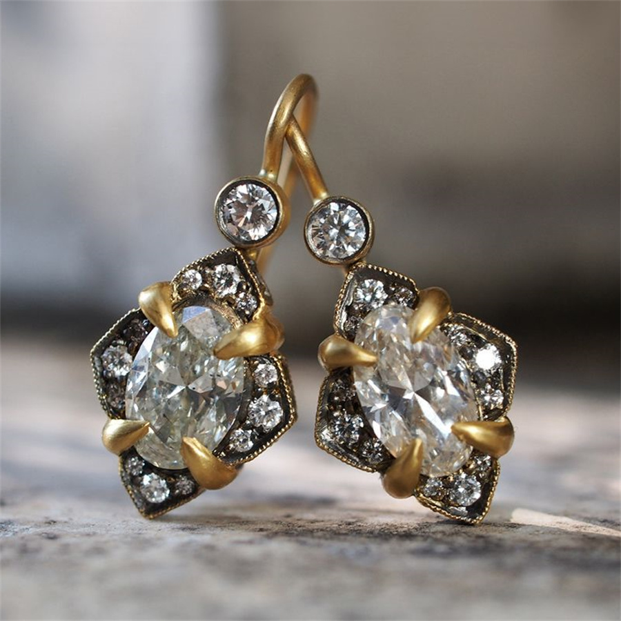Vintage Inlaid White CZ Dangle - огляд і ціна Ethnic Wear In Fashion